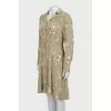 Fitted dress with beaded embroidery