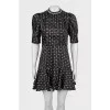 Printed dress with puff sleeves