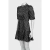 Printed dress with puff sleeves