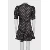 Printed dress with puff sleeves