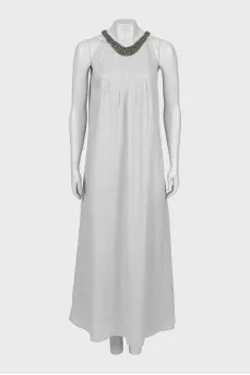Sundress with a loose cut and decoration