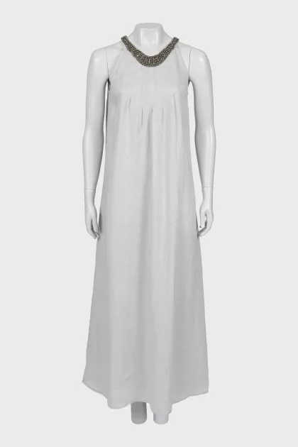 Sundress with a loose cut and decoration