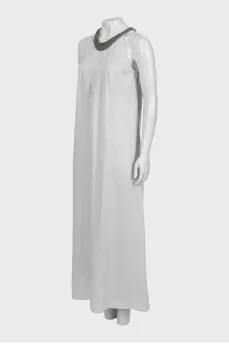 Sundress with a loose cut and decoration