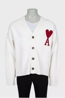 Men's wool oversized cardigan