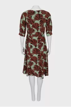 Fitted dress with print