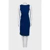 Blue wool dress