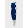 Blue wool dress