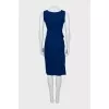 Blue wool dress