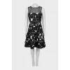 Black and white sleeveless dress