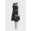 Black and white sleeveless dress