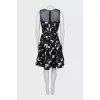 Black and white sleeveless dress