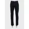 Men's black jeans with contrast seams