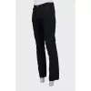 Men's black jeans with contrast seams