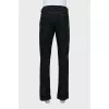 Men's black jeans with contrast seams