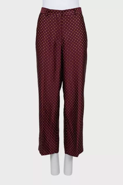 Polka Dot Print Palazzo Pants