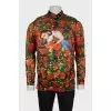 Men's shirt long at the back