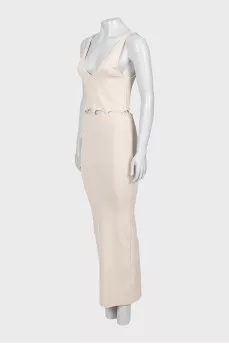 Bodycon dress with accent waist