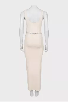 Bodycon dress with accent waist