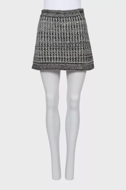 Knitted mini skirt