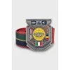 Textile belt with massive buckle