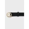 Belt with embossed print on leather