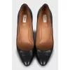 Black high heel shoes