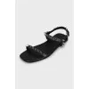 Leather sandals with spikes