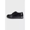 Men's leather shoes with transparent soles