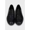 Men's leather shoes with transparent soles