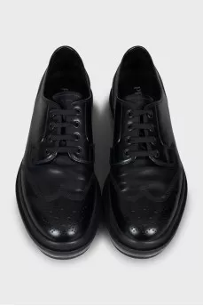 Men's leather shoes with transparent soles
