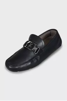 Men's loafers with metal logo