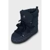 Blue textile ugg boots