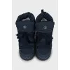 Blue textile ugg boots