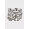 Silver ring Chaine d'ancre Enchainee