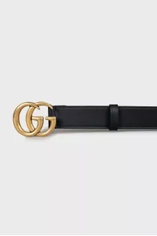 Belt with gold logo