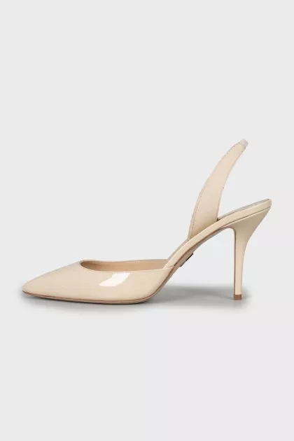 Patent Leather Slingbacks with Heels