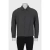 Men's Grey Bomber Jacket With Collar