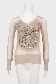 Блуза декорована паєтками
