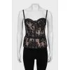Corset with straps and lace