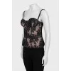 Corset with straps and lace