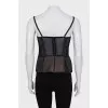 Corset with straps and lace
