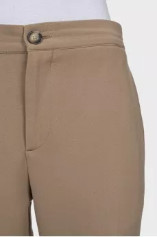 Slim fit trousers with elastic waistband