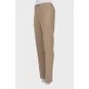 Slim fit trousers with elastic waistband