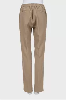 Slim fit trousers with elastic waistband