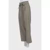 Plaid high waist trousers