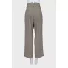 Plaid high waist trousers