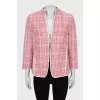 Tweed jacket with raised seams