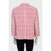 Tweed jacket with raised seams