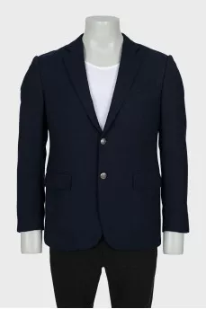 Men's blue fitted jacket