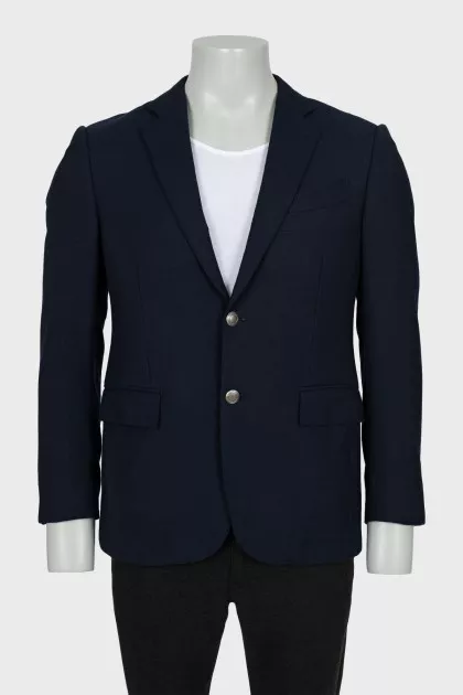 Men's blue fitted jacket